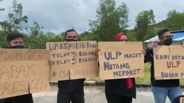 Relawan RSKI Batam tuntut hak.