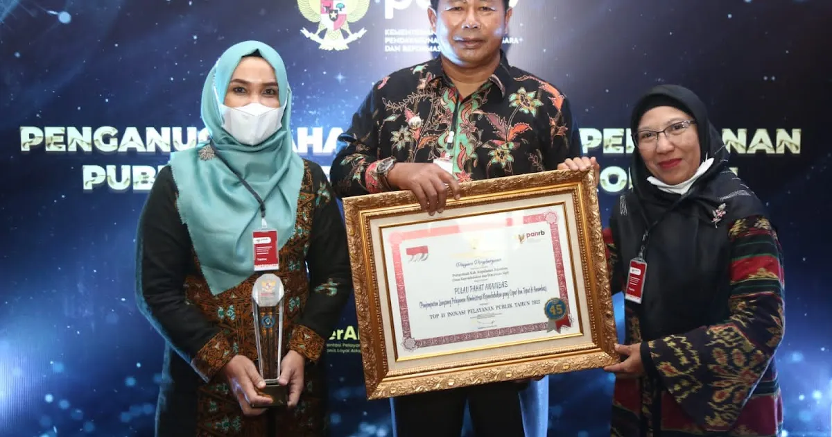 Pemkab Kepulauan Anambas Sukses Raih Penghargaan Top 45 Inovasi Pelayanan Publik 2022