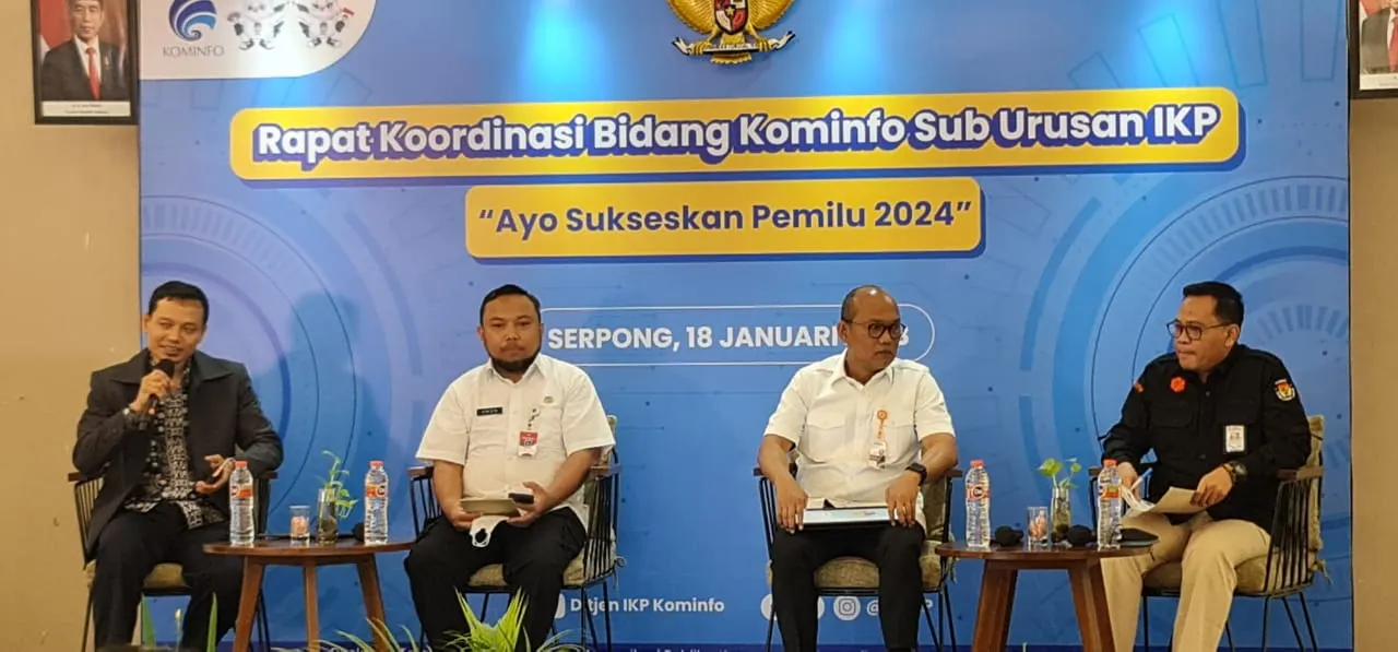 Rapat Koordinasi Bidang Kominfo Sub Urusan IKP mengenai Amplifikasi Sosialisasi Pemilu 2024.