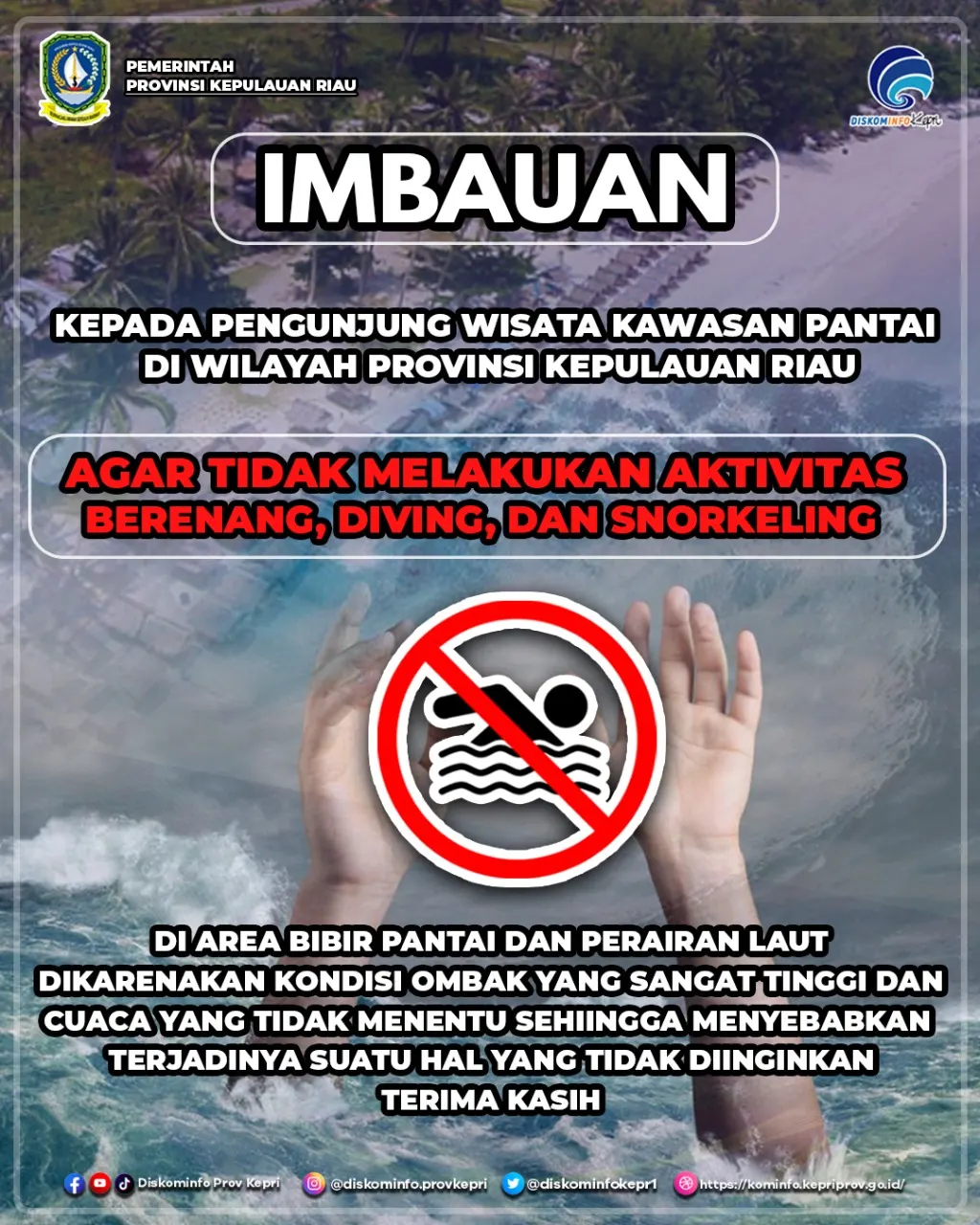 Menghindari Bahaya Cuaca Akhir Tahun, Ansar Imbau Masyarakat Hati-Hati Saat Berlibur ke Pantai