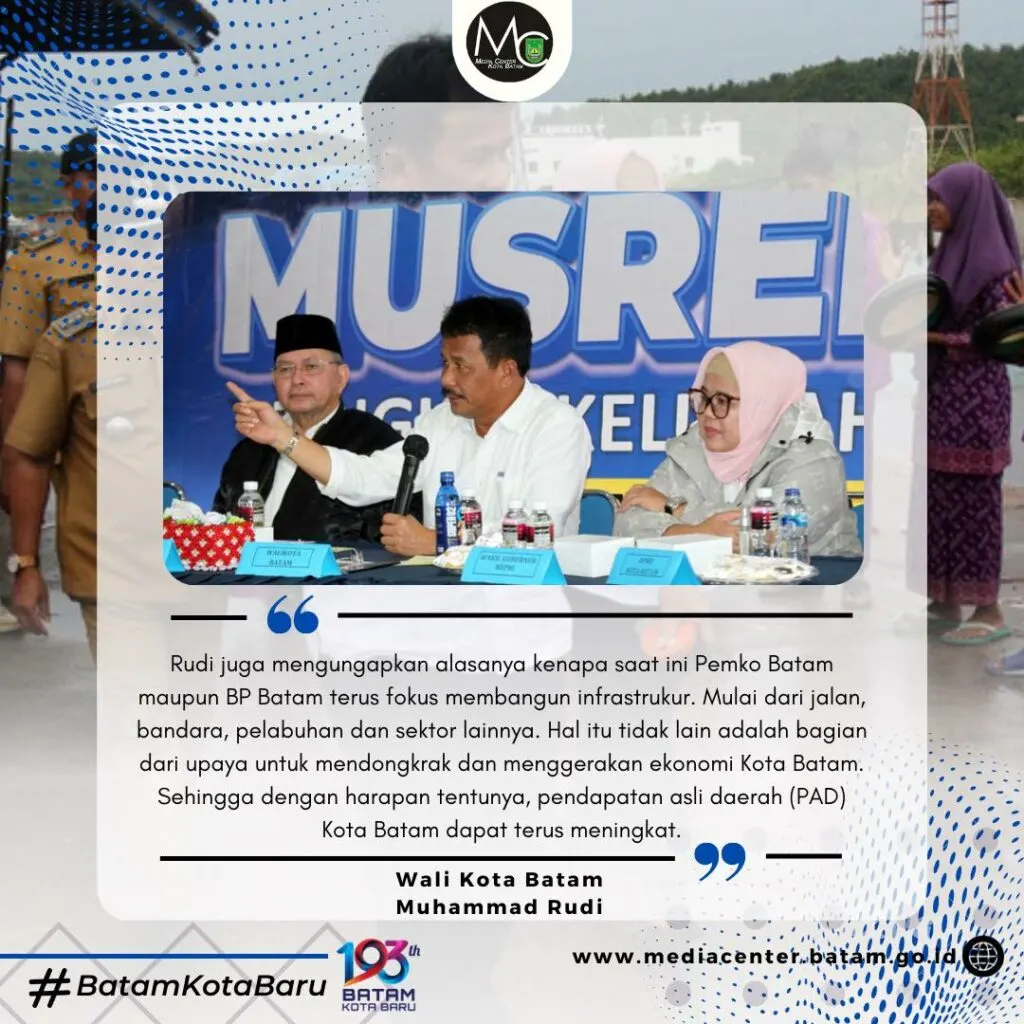 Musrenbang Tingkat Kelurahan Pulau Abang dan Galang Baru, Rudi Sampaikan Alasan Terus Membangun Infrastruktur