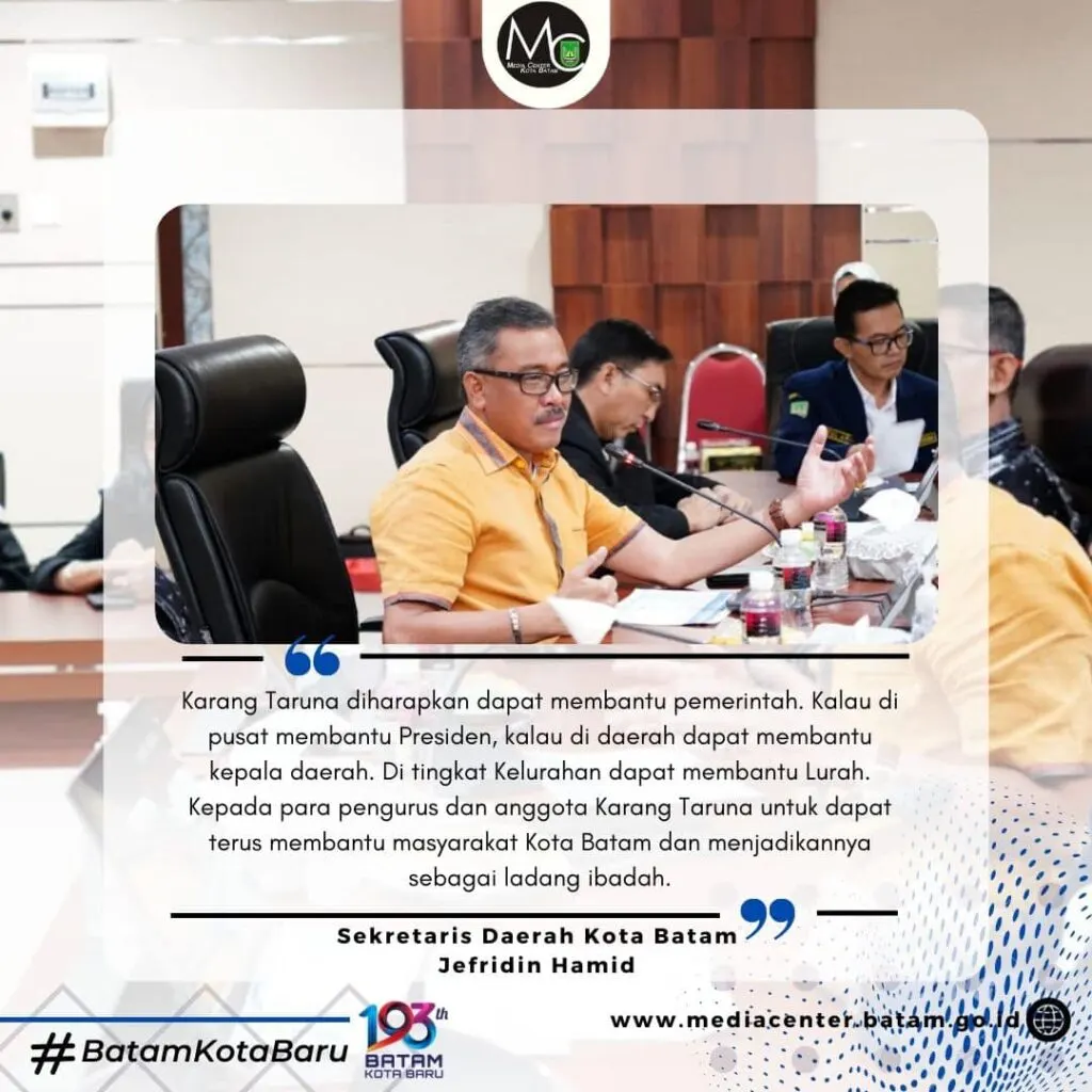 Pesan Jefridin Kepada Karang Taruna Batam, Terus Berbuat untuk Masyarakat dan Jadikan Ladang Ibadah