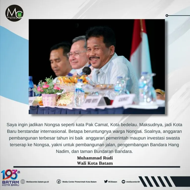Hadiri Musrenbang Nongsa, Walikota Rudi Kawal Anggaran Pembangunan Warga