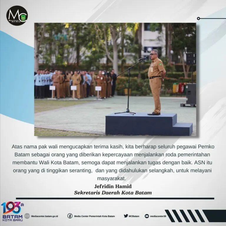 Pemko Batam Laksanakan Apel Bulanan, Guna Tingkatkan Pelayanan Bagi Masyarakat