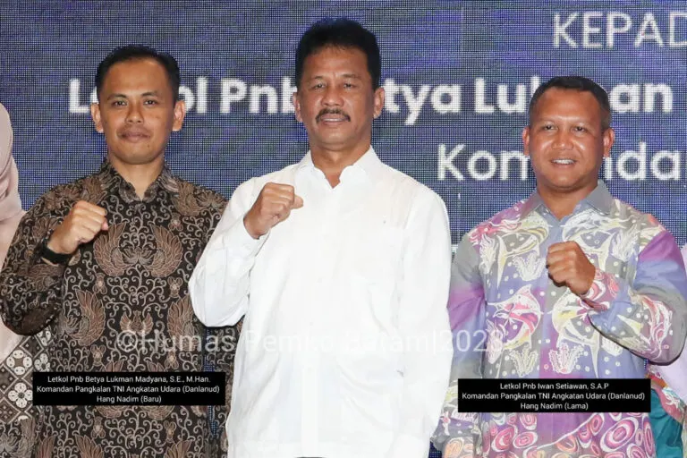 Pisah Sambut Danlanud Batam, Rudi: Terimakasih Letkol Iwan Setiawan, Selamat Datang Letkol Betya Lukman