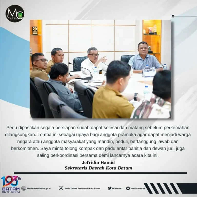 Kwarcab Batam Segera Gelar Lomba Tingkat Regu Penggalang III, Bentuk Pramuka Berprestasi