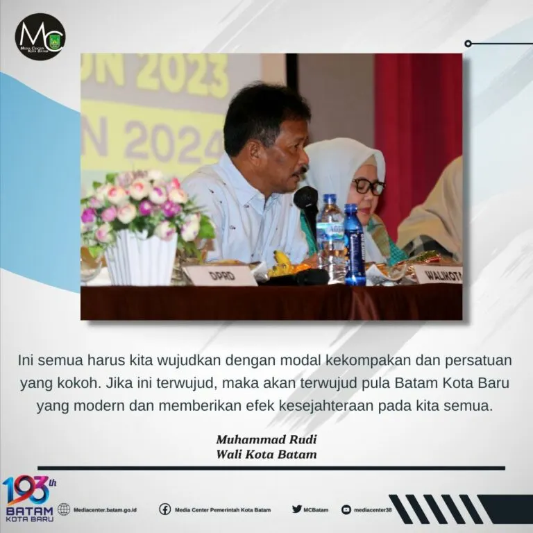 Di Musrenbang Lubuk Baja, Tokoh Masyarakat Akui Kepiawaian Walikota Rudi Membangun Batam