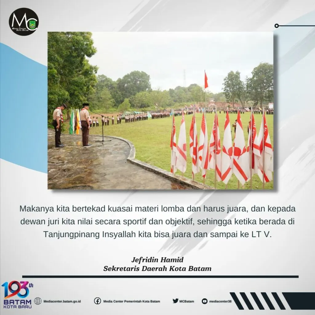 Kwarcab Batam Targetkan Juara Pada Lomba Tingkat Regu Pramuka Penggalang IV di Tanjungpinang