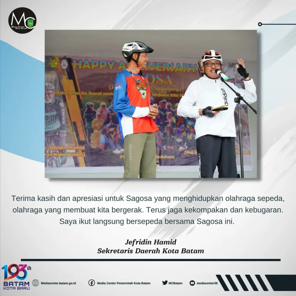 Gowes Bareng Sagosa, Jefridin Ajak Warga Olahraga demi Kesehatan dan Kebugaran