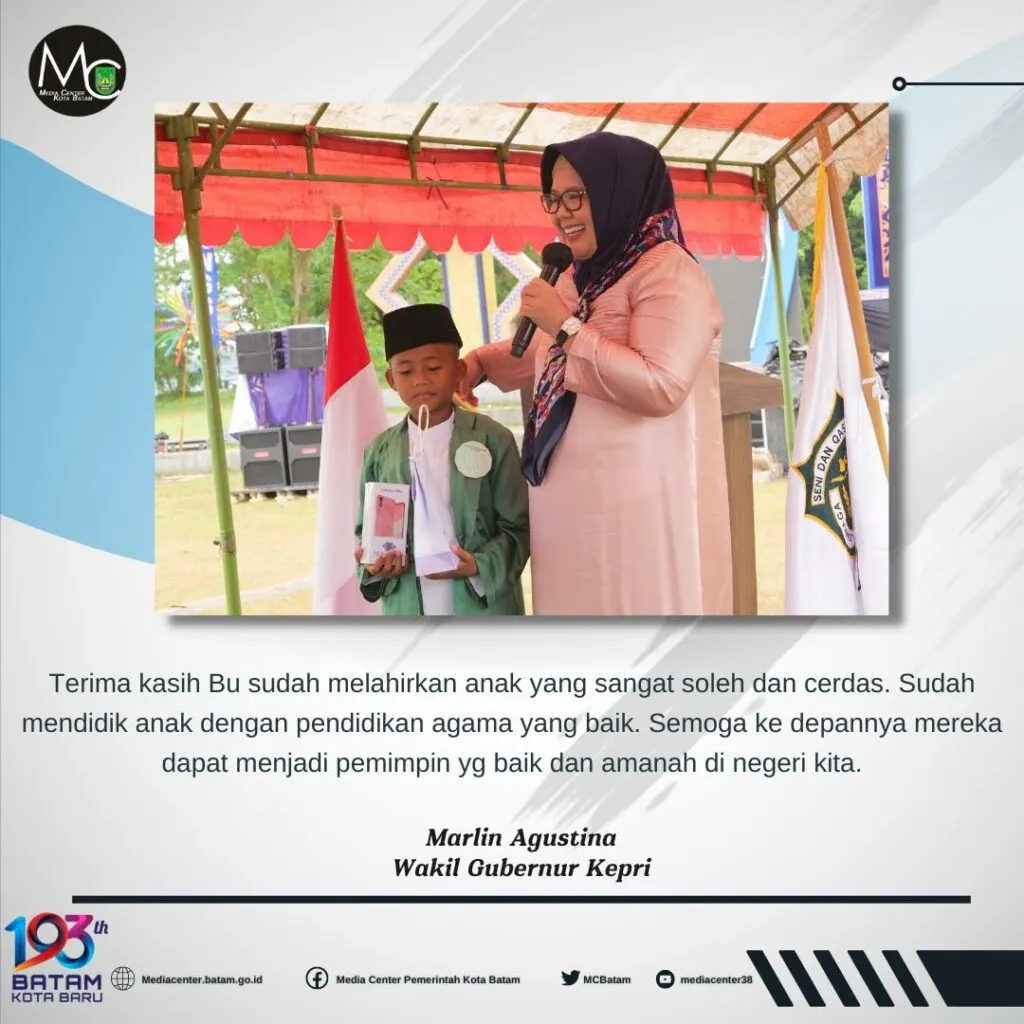 Berani Dites Hafalan Alquran, Bocah SD ini Dapat Hadiah Ponsel dari Wagub Marlin