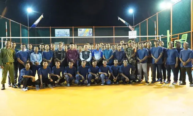 Turnamen Bola Volly Desa Panggak Laut Resmi Dibuka oleh Bupati Lingga