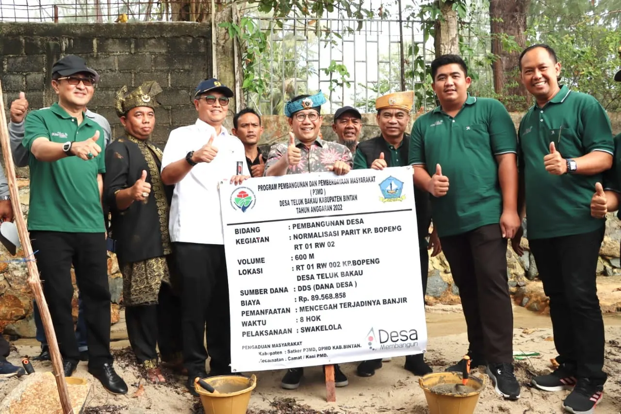 Mendes PDTT dan Bupati Bintan Launching Gerakan Padat Karya Tunai Desa