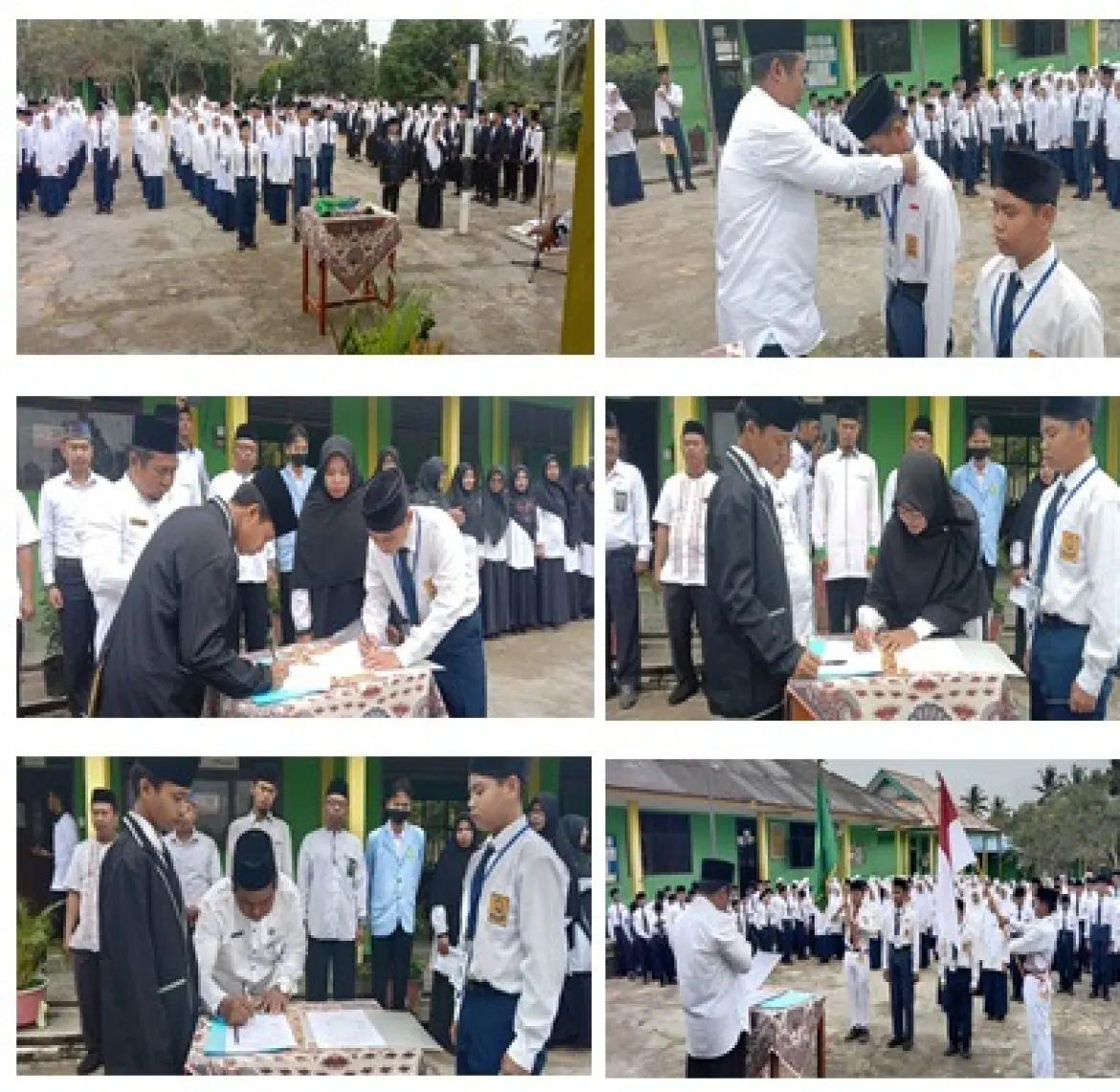 Ka.Madrasah MTsN 2 Natuna laksanakan pembubaran serta pelantikan OSIM