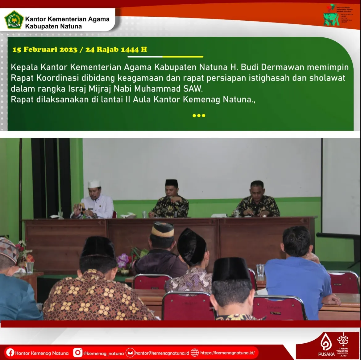 Kemenag Natuna Rapat Koordinasi Pelaksanaan Isra Mi'raj