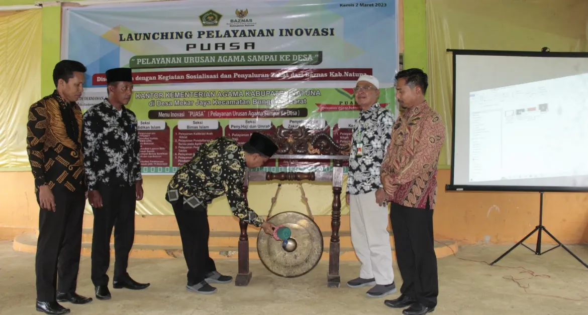 Ka.Kankemenag Natuna Launching Inovasi Pelayanan PUASA di Desa Mekar Jaya