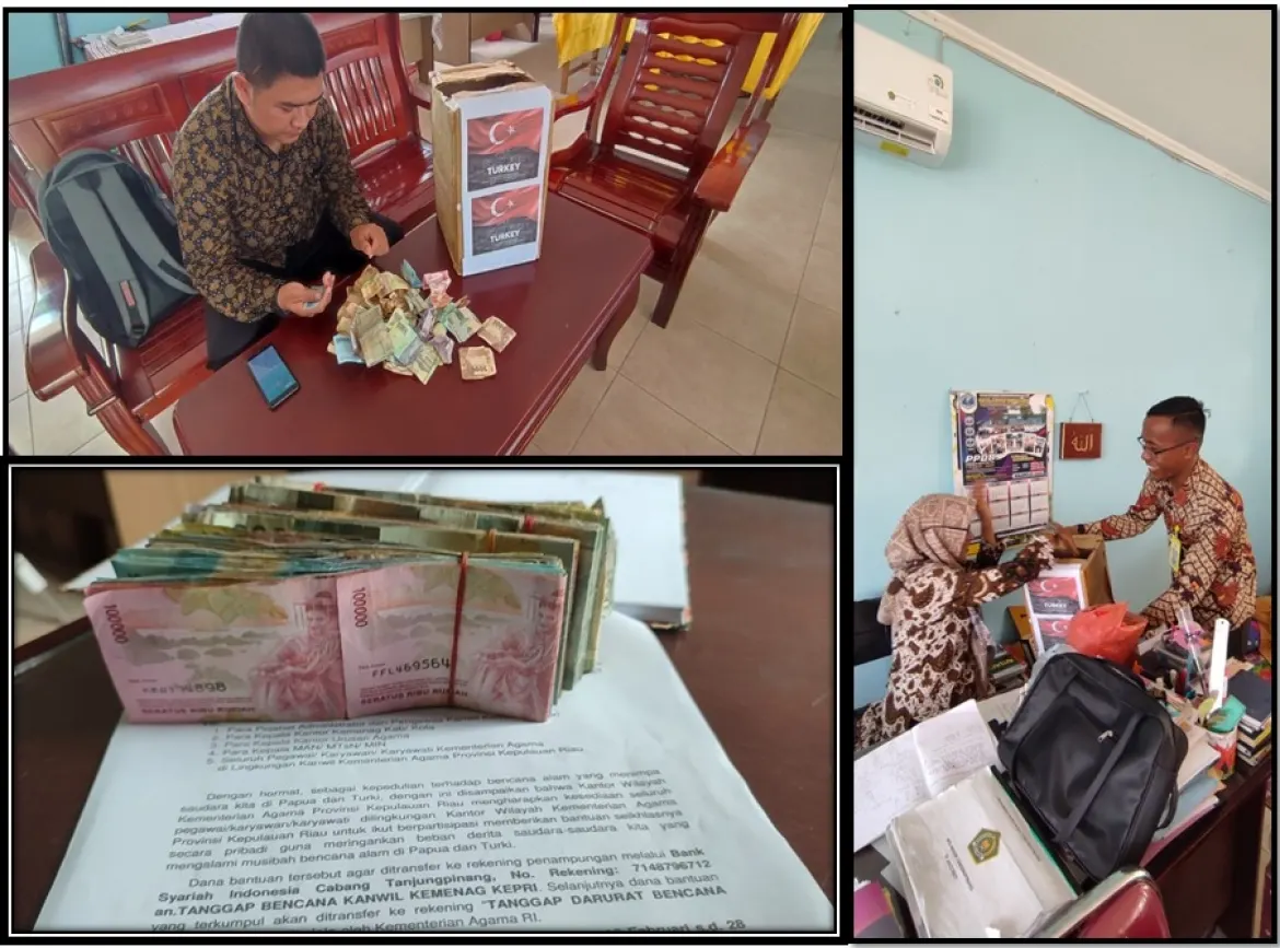 Solidaritas Kemanusiaan  : Keluarga Besar MTsN Tanjungpinang Sumbang Gempa Di Turki