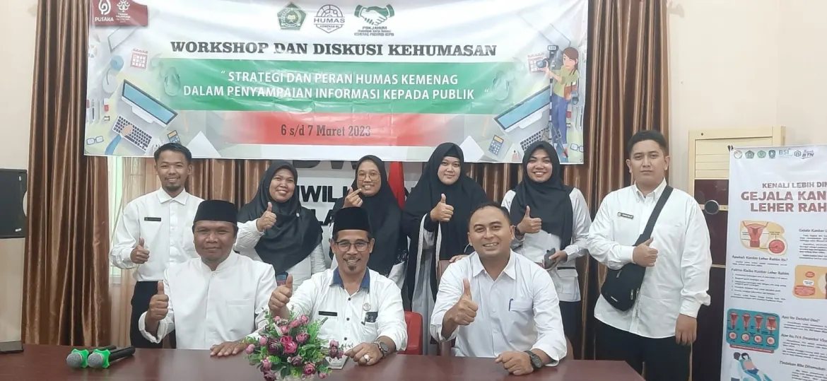 Humas Kemenag Batam dan Madrasah Ikuti Workshop Kehumasan di Kanwil Kepri