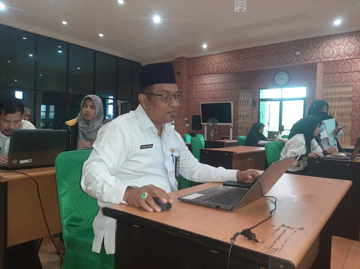 Kepala Kemenag Bintan Ikuti CAT IPMB di Kanwil Kemenag Kepri