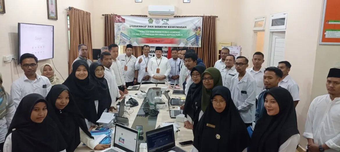 Dukungan Kamad MTsN Karimun atas Kegiatan Workshop dan Bimtek Kehumasan yang Dilaksanakan Kanwil Kemenag Kepri