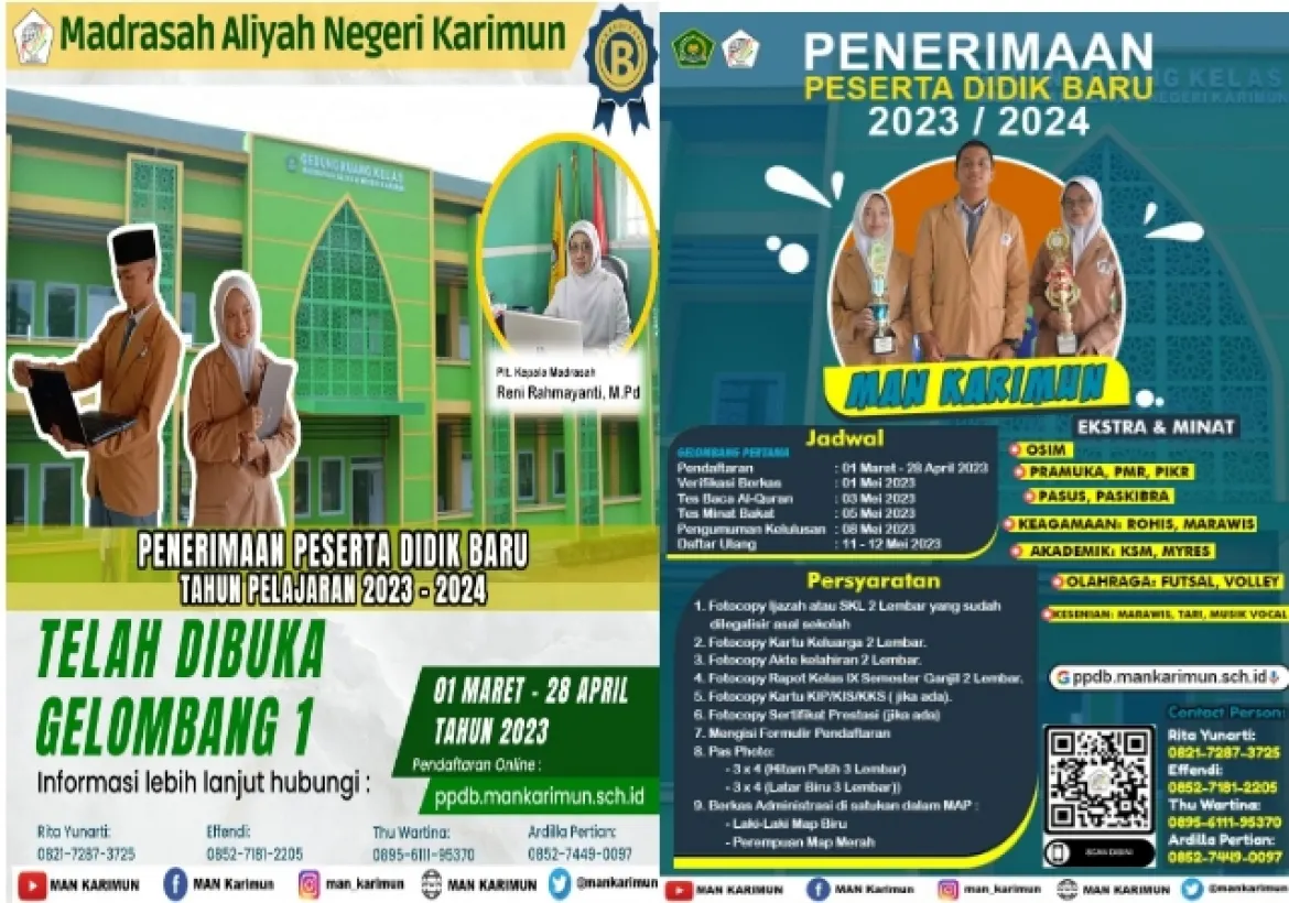Gelombang Pertama PPDB MAN Karimun, Masih Ada Kesempatan & Catat Jadwal Pendaftarannya!