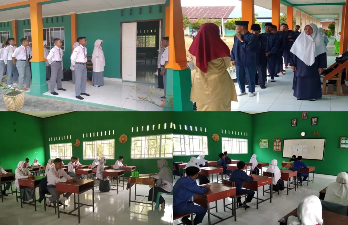 Pelaksanaan Penilaian Akhir Tahun (PAT) kelas XII MAS Ummul Quro KUBA Tahun Pelajaran 2022/2023