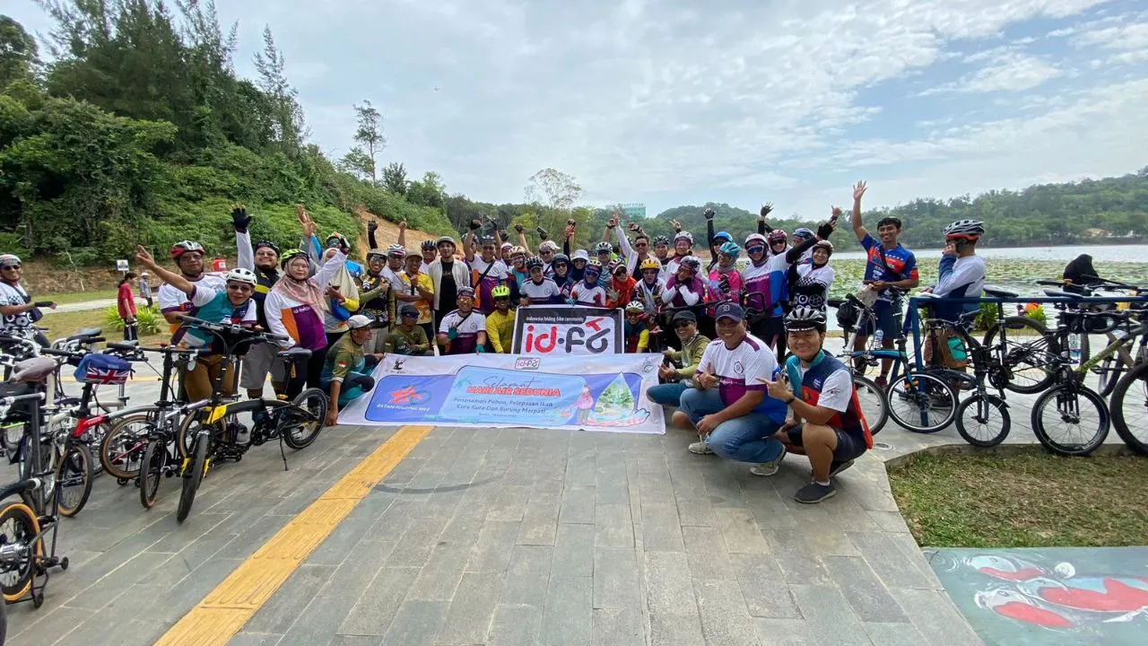 Badan Pengusahaan Batam (BP Batam) bersama Batam Folding Bike menggelar kegiatan Gowes Bareng "Gobar" pada Minggu (19/3/2023).