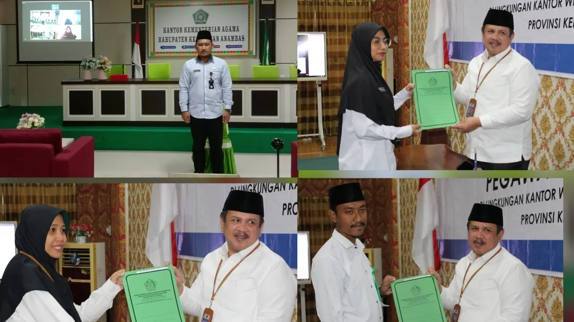 4 PNS Kemenag Anambas Resmi Di Lantik Oleh Kakanwil
