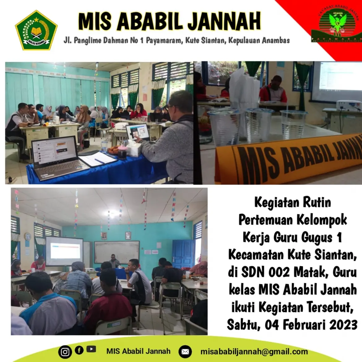 Guru MIS Ababil Jannah ikut kegiatan Kelompok Kerja Guru
