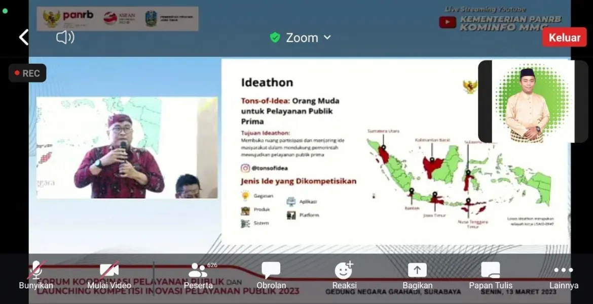 Ka KUA Siantan Tengah Ikuti Forum Koordinasi Pelayanan Publik dan Launching Kompetisi Inovasi Pelayanan Publik 2023