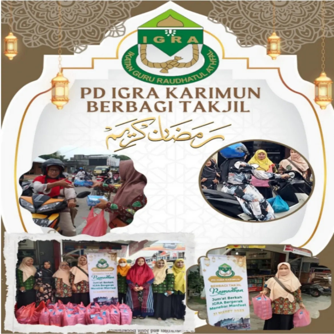 IGRA Kab. Karimun Berbagi Takjil Ramadhan Bersama Ummi RA Kabupaten Karimun