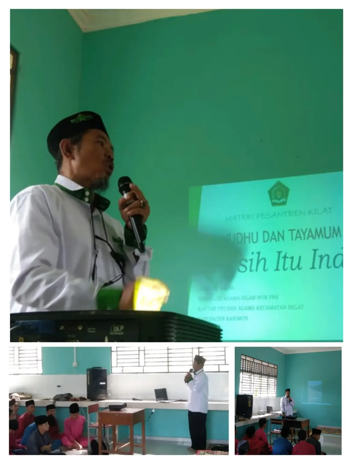 Penyuluh Ustadz A. Kadir Sampaikan Materi Tentang Wudhu dan Tayamum Pada Kegiatan Pesantren Kilat di SMAN 6 Kundur