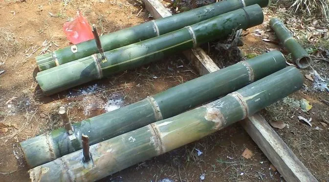 Ilustrasi Meriam Bambu