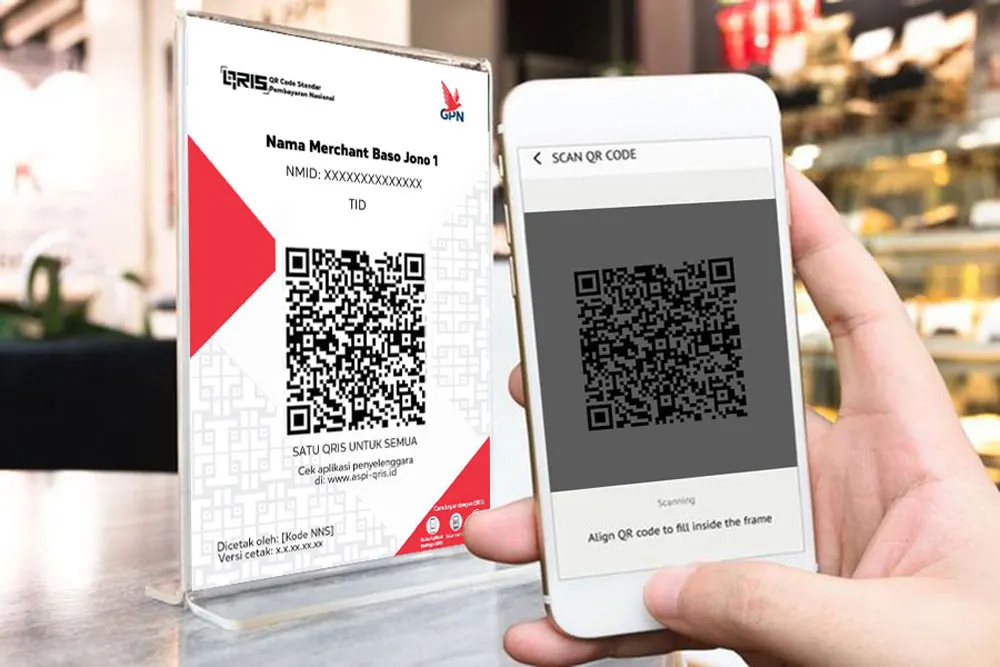 Ilustrasi transaksi menggunakan QR Code