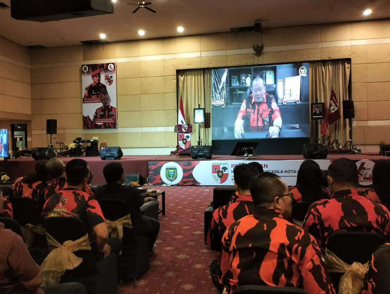 Ketua Majelis Pimpinan (MPW) Pemuda Pancasila Jawa Timur yang juga Ketua Dewan Perwakilan Daerah (DPD) RI AA LaNyalla Mahmud Mattalitti