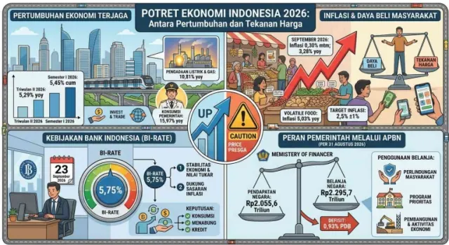 Navigasi Ekonomi Indonesia 2026: Menjaga Laju Pertumbuhan di Tengah Bayang-Bayang Inflasi