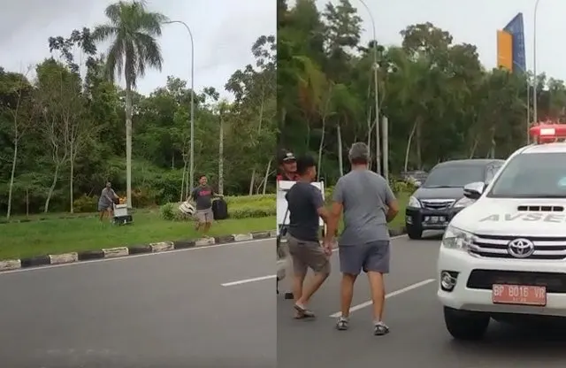 WNA Rela Dorong Troli ke Luar Bandara Hang Nadim Demi Dapat Layanan Taksi Online, Videonya Viral