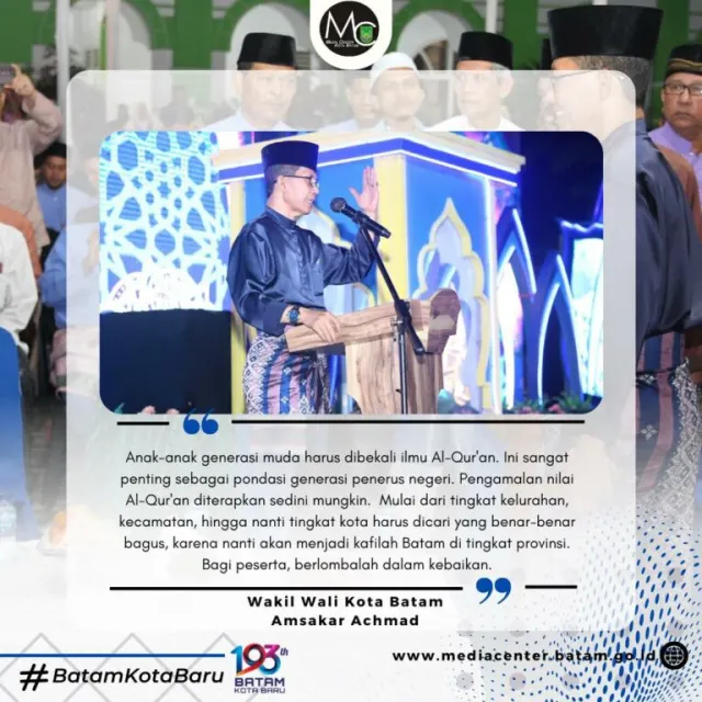 Amsakar Buka STQH IX Kecamatan Lubuk Baja, Tanamkan Nilai Al-Qur’an Sejak Dini