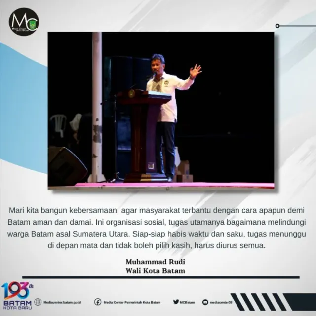 Pelantikan IKABSU: Gubernur Sumur Rasakan Perubahan Batam, Sebut Sebagai Kota Impian dan Dipimpin Orang Cerdas