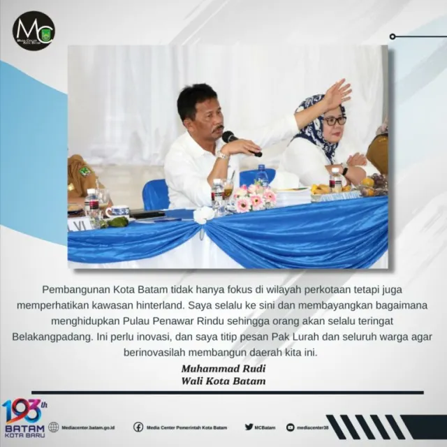 Musrenbang di Belakang Padang, Wali Kota Rudi Ingin Bangun Dermaga Besar dan Pantai Wisata
