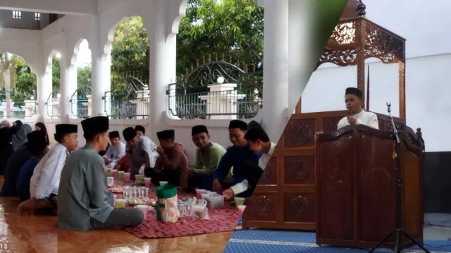 Ka KUA Jemaja Beri Tausiyah Ramadhan Pada Buka Bersama Remaja Majid